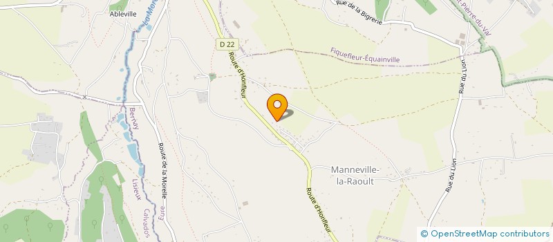 localisation de l'entreprise MONSIEUR FREDERIC LAINE  MANNEVILLE-LA-RAOULT