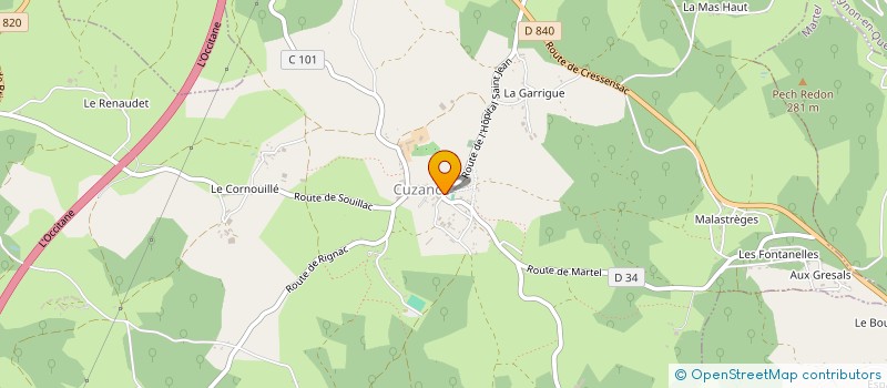 localisation de l'entreprise MONSIEUR FREDERIC LALEU  CUZANCE