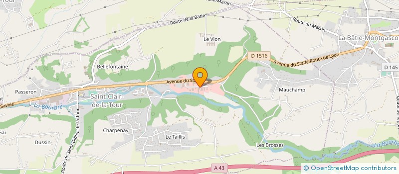 localisation de l'entreprise MONSIEUR FREDERIC LANESHOA  SAINT-CLAIR-DE-LA-TOUR