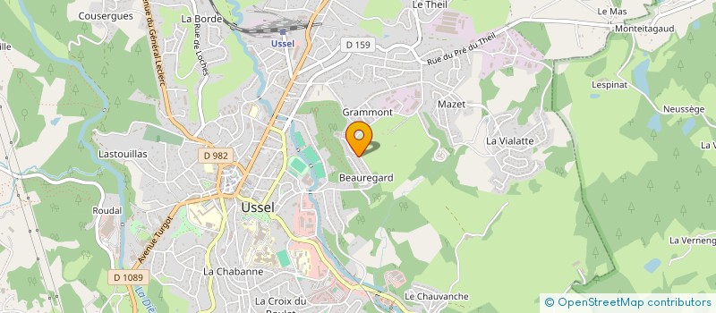 localisation de l'entreprise MONSIEUR FREDERIC LAPLAUD à USSEL