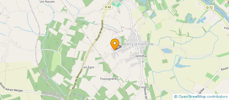 localisation de l'entreprise MONSIEUR FREDERIC LARROUSSIE  BARRY-D'ISLEMADE