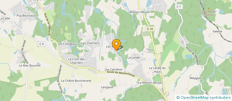 localisation de l'entreprise MONSIEUR FREDERIC LARTIGOT à PEYRILHAC