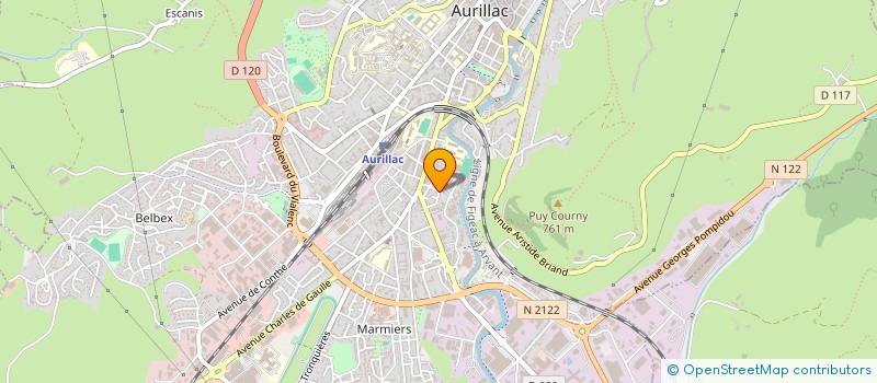 localisation de l'entreprise MONSIEUR FREDERIC LAUBY à AURILLAC