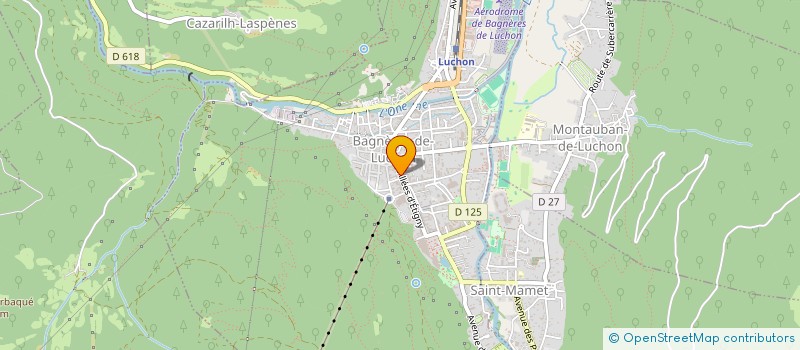 localisation de l'entreprise MONSIEUR FREDERIC LAURENT  BAGNERES-DE-LUCHON