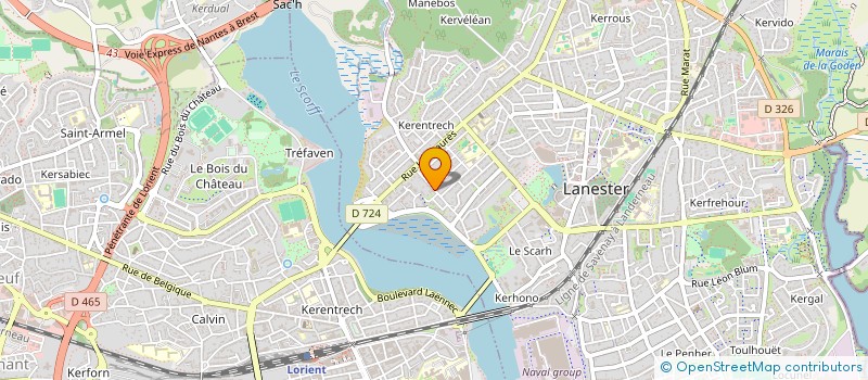 localisation de l'entreprise MONSIEUR FREDERIC LE BEC  LANESTER