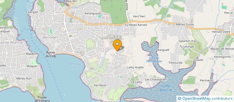 localisation de l'entreprise MONSIEUR FREDERIC LE BIAN  BENODET