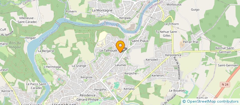 localisation de l'entreprise MONSIEUR FREDERIC LE BRUN à HENNEBONT