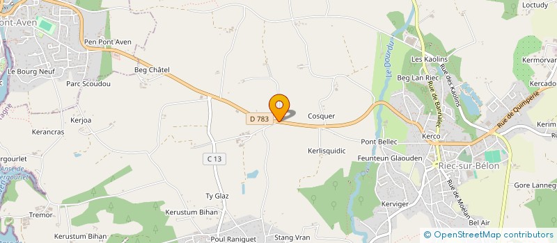 localisation de l'entreprise MONSIEUR FREDERIC LE DU  LA FORET-FOUESNANT