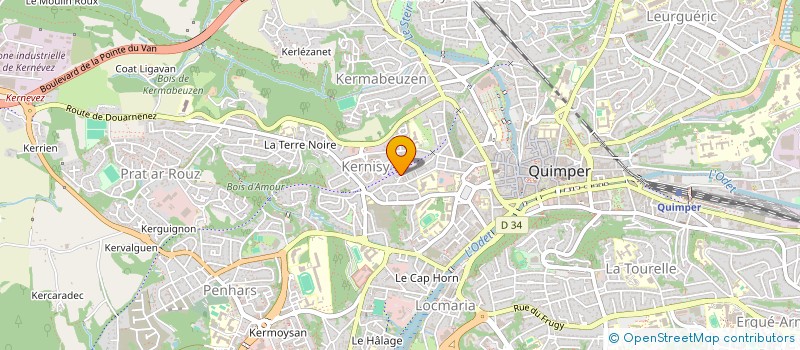 localisation de l'entreprise MONSIEUR FREDERIC LE GALL à QUIMPER