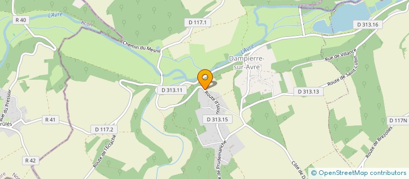 localisation de l'entreprise MONSIEUR FREDERIC LEBIGRE à DAMPIERRE-SUR-AVRE