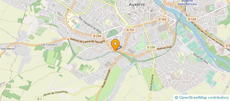 localisation de l'entreprise MONSIEUR FREDERIC LEFRANC  AUXERRE