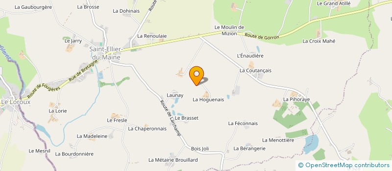 localisation de l'entreprise MONSIEUR FREDERIC LERAY à ST ELLIER DU MAINE