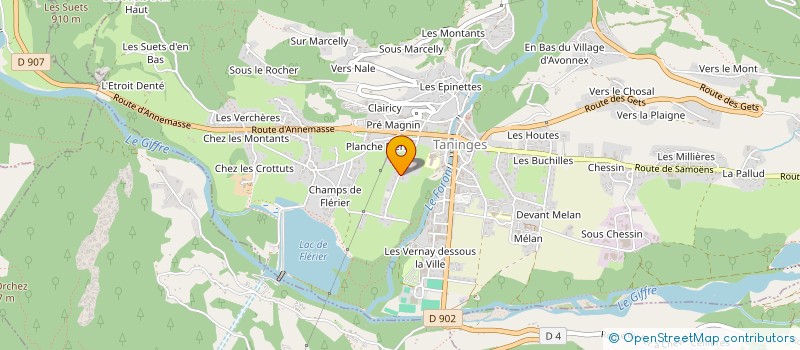 localisation de l'entreprise MONSIEUR FREDERIC LETOUCQ  TANINGES