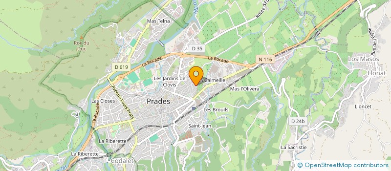 localisation de l'entreprise MONSIEUR FREDERIC LEURQUIN  PRADES