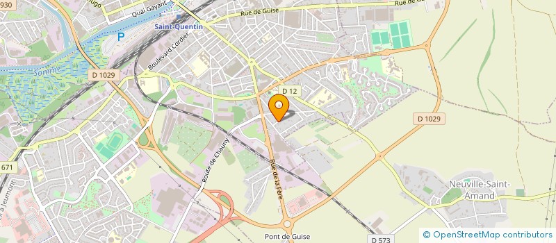 localisation de l'entreprise MONSIEUR FREDERIC LEVEQUE à SAINT-QUENTIN