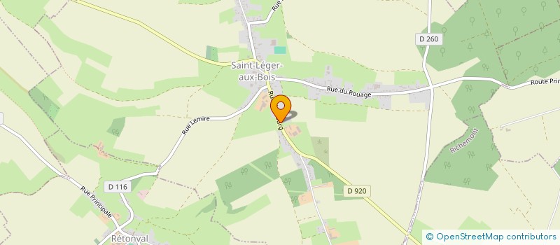 localisation de l'entreprise MONSIEUR FREDERIC LEVEQUE  SAINT-LEGER-AUX-BOIS