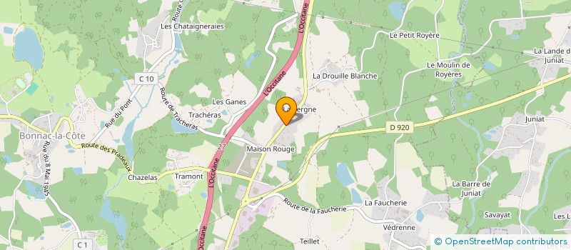localisation de l'entreprise MONSIEUR FREDERIC LIBOUTHET à BONNAC-LA-COTE