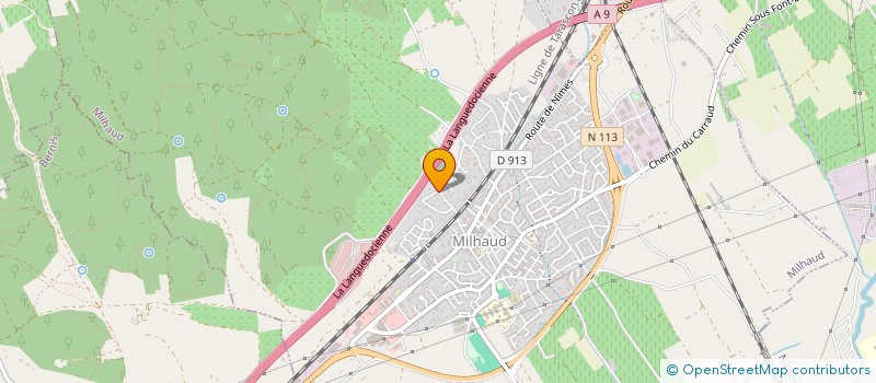 localisation de l'entreprise MONSIEUR FREDERIC LLOBET  MILHAUD