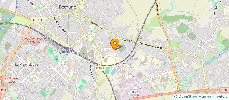 localisation de l'entreprise MONSIEUR FREDERIC LOCQUEGNIES à BETHUNE