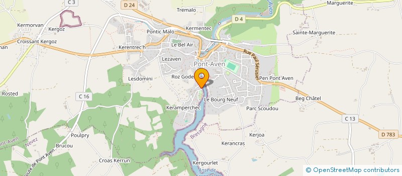 localisation de l'entreprise MONSIEUR FREDERIC LORENTE à PONT-AVEN