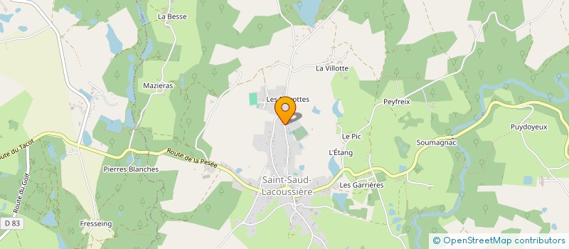 localisation de l'entreprise MONSIEUR FREDERIC LORNE  SAINT-SAUD-LACOUSSIERE