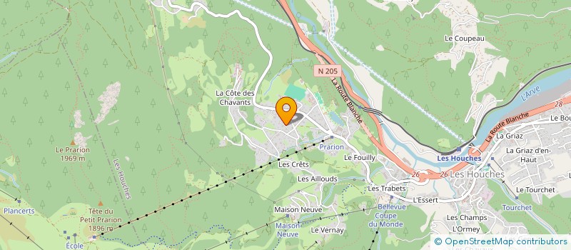 localisation de l'entreprise MONSIEUR FREDERIC LOUX  LES HOUCHES