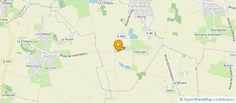 localisation de l'entreprise MONSIEUR FREDERIC MANGIN  FRANCHELEINS