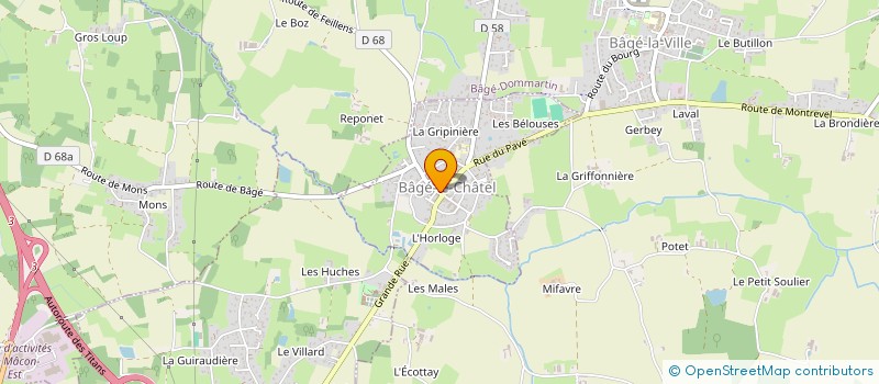 localisation de l'entreprise MONSIEUR FREDERIC MARTIN  BAGE-LE-CHATEL