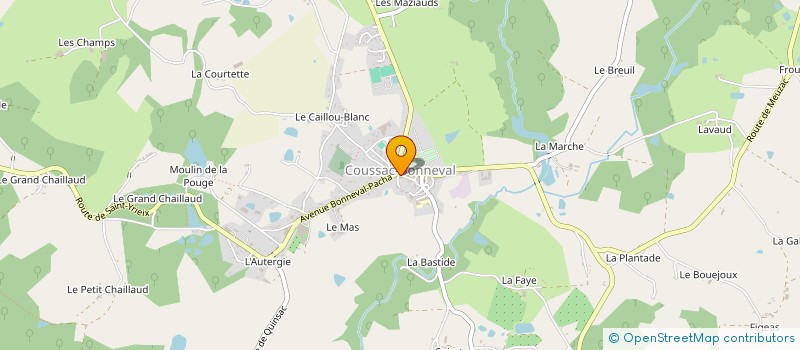 localisation de l'entreprise MONSIEUR FREDERIC MASSY  COUSSAC-BONNEVAL