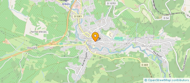localisation de l'entreprise MONSIEUR FREDERIC MATHIEU à ARBOIS