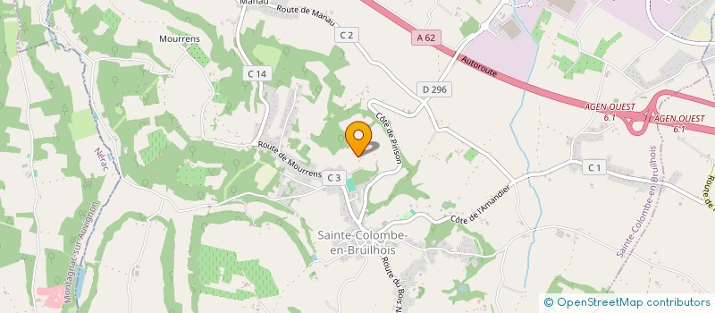 localisation de l'entreprise MONSIEUR FREDERIC MATHIEU à SAINTE-COLOMBE-EN-BRUILHOIS
