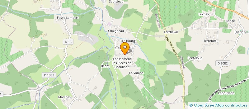 localisation de l'entreprise MONSIEUR FREDERIC MAZAUD  CROIGNON