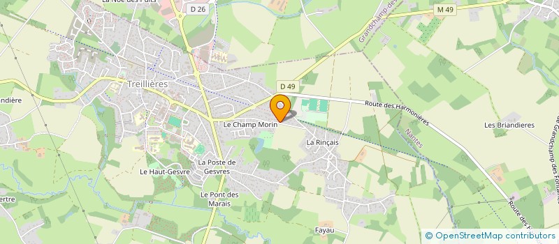 localisation de l'entreprise MONSIEUR FREDERIC MENOURY  TREILLIERES