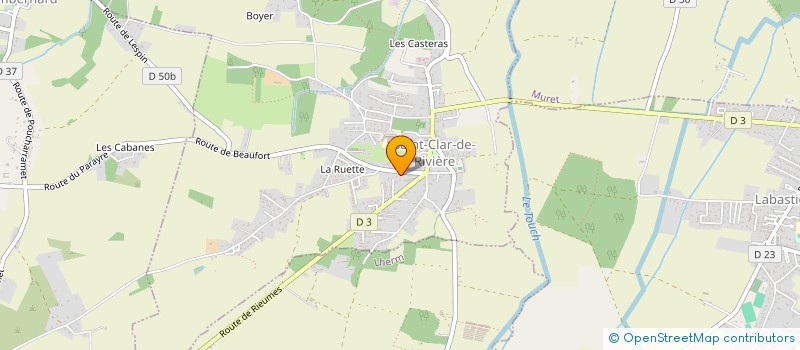 localisation de l'entreprise MONSIEUR FREDERIC MERLY à SAINT-CLAR-DE-RIVIERE
