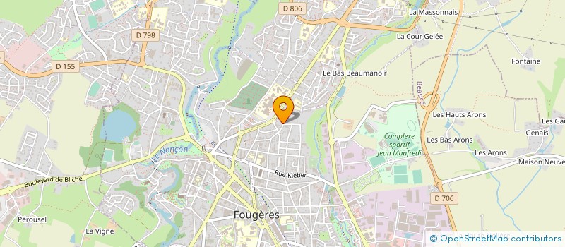 localisation de l'entreprise MONSIEUR FREDERIC MEUNIER  FOUGERES