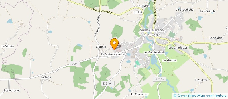 localisation de l'entreprise MONSIEUR FREDERIC MEZIERES à SAINT-LAURENT-SUR-GORRE