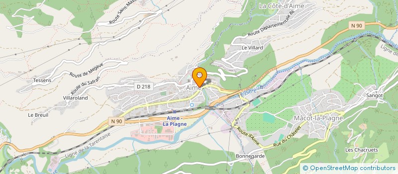 localisation de l'entreprise MONSIEUR FREDERIC MINGEON  AIME-LA-PLAGNE