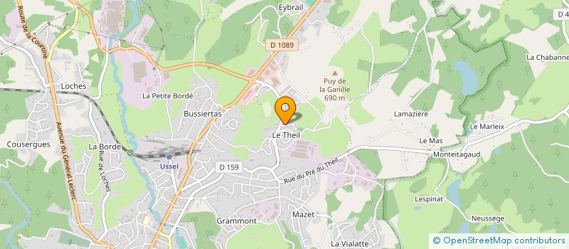 localisation de l'entreprise MONSIEUR FREDERIC MOHAMMED à USSEL