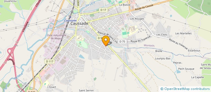 localisation de l'entreprise MONSIEUR FREDERIC MOILLIET  CAUSSADE