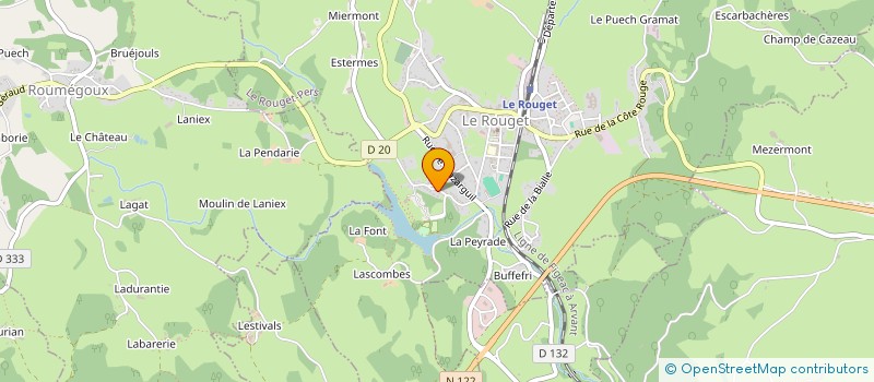 localisation de l'entreprise MONSIEUR FREDERIC MOISSINAC à LE ROUGET-PERS
