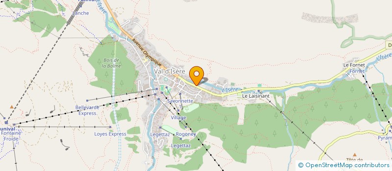 localisation de l'entreprise MONSIEUR FREDERIC MONNERET  VAL-D ISERE