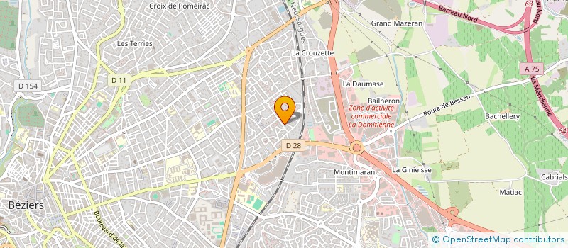 localisation de l'entreprise MONSIEUR FREDERIC MONTAGNE à BEZIERS