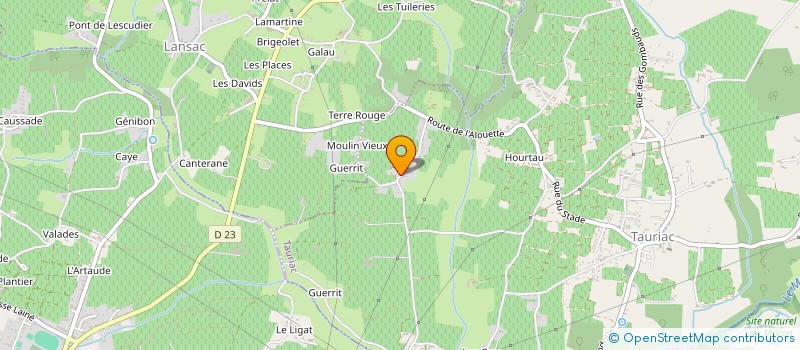 localisation de l'entreprise MONSIEUR FREDERIC MONTFORT  TAURIAC