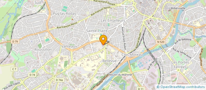 localisation de l'entreprise MONSIEUR FREDERIC MORILLOT à LIMOGES