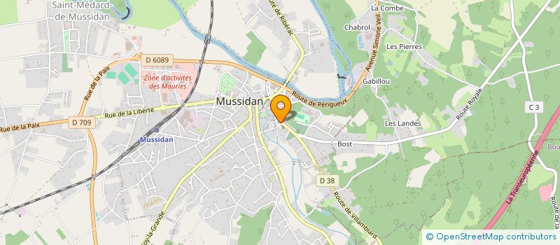 localisation de l'entreprise MONSIEUR FREDERIC MORISSE à MUSSIDAN