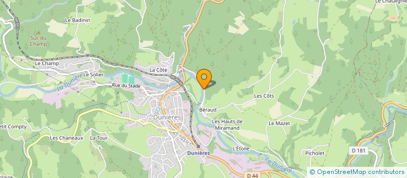 localisation de l'entreprise MONSIEUR FREDERIC MOUNARD à DUNIERES