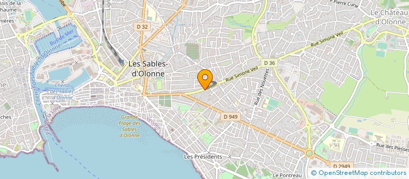 localisation de l'entreprise MONSIEUR FREDERIC NAULIN à LES SABLES D'OLONNE