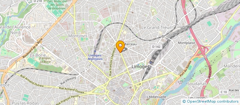 localisation de l'entreprise MONSIEUR FREDERIC PACAILLE à LIMOGES