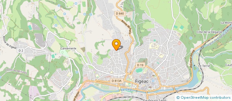 localisation de l'entreprise MONSIEUR FREDERIC PALIWODA  FIGEAC