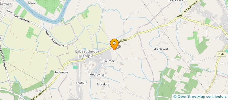 localisation de l'entreprise MONSIEUR FREDERIC PALLACE  LABASTIDE-DU-TEMPLE